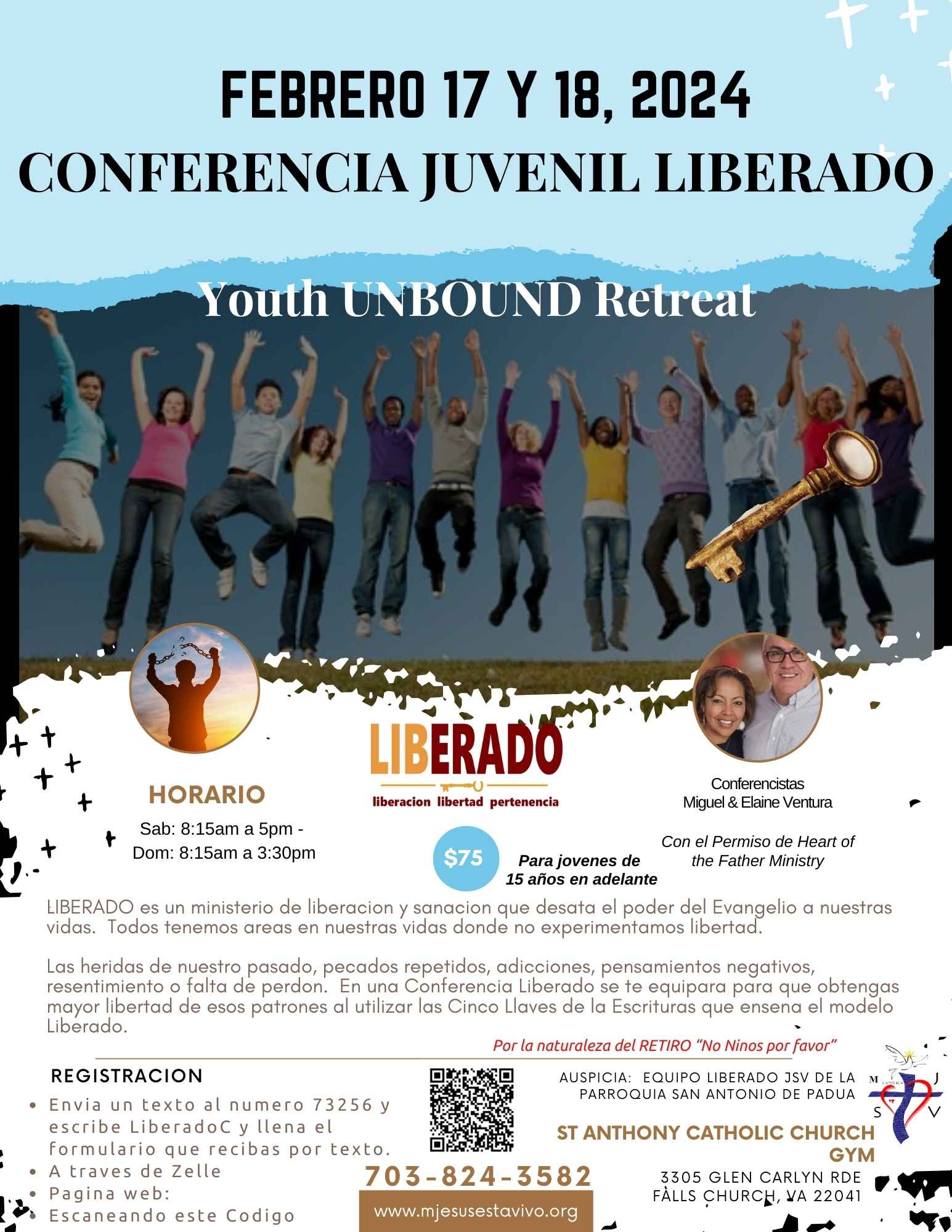 Conferencia Liberado para Jovenes de 15 a 19 anos – Febrero 2024